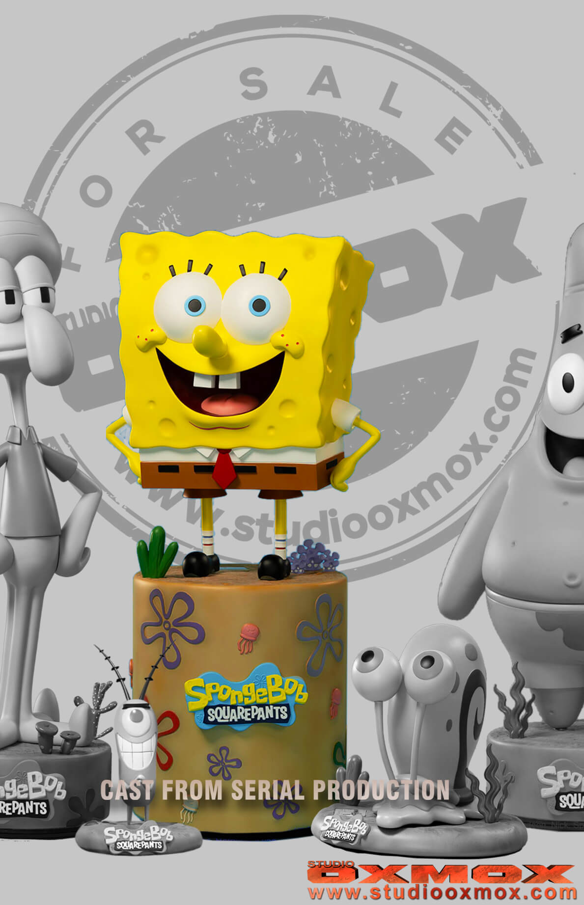 spongebob squarepants statue with large base